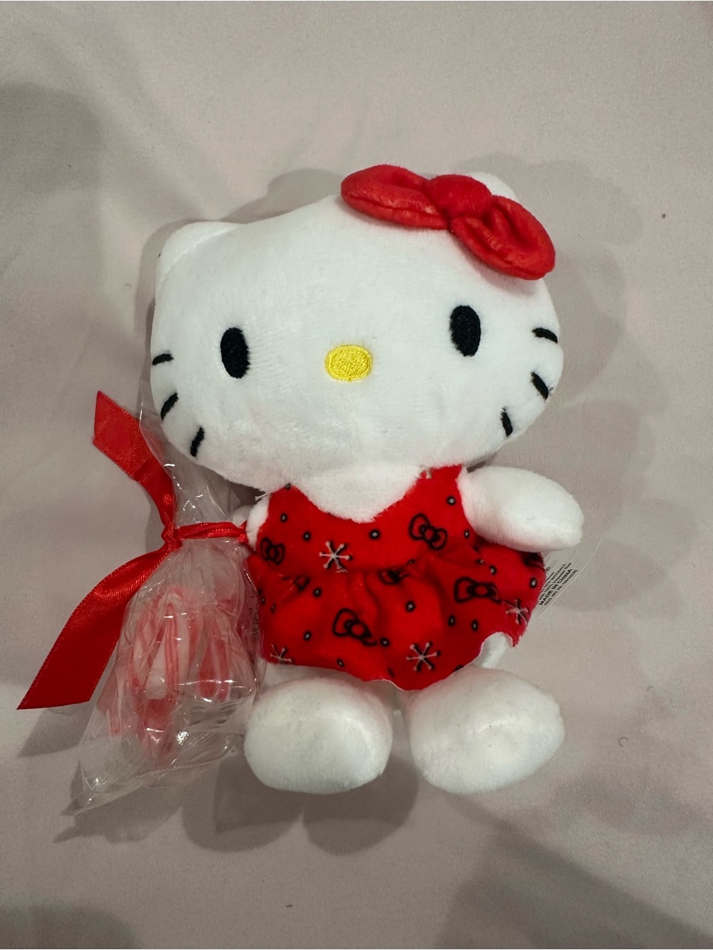 Hello Kitty White Plush with Red Dress and Bow